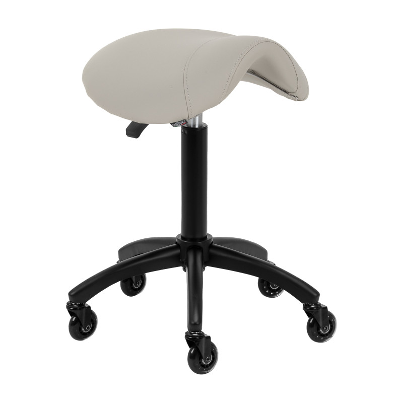 Gabbiano hairdressing stool D032 grey-beige