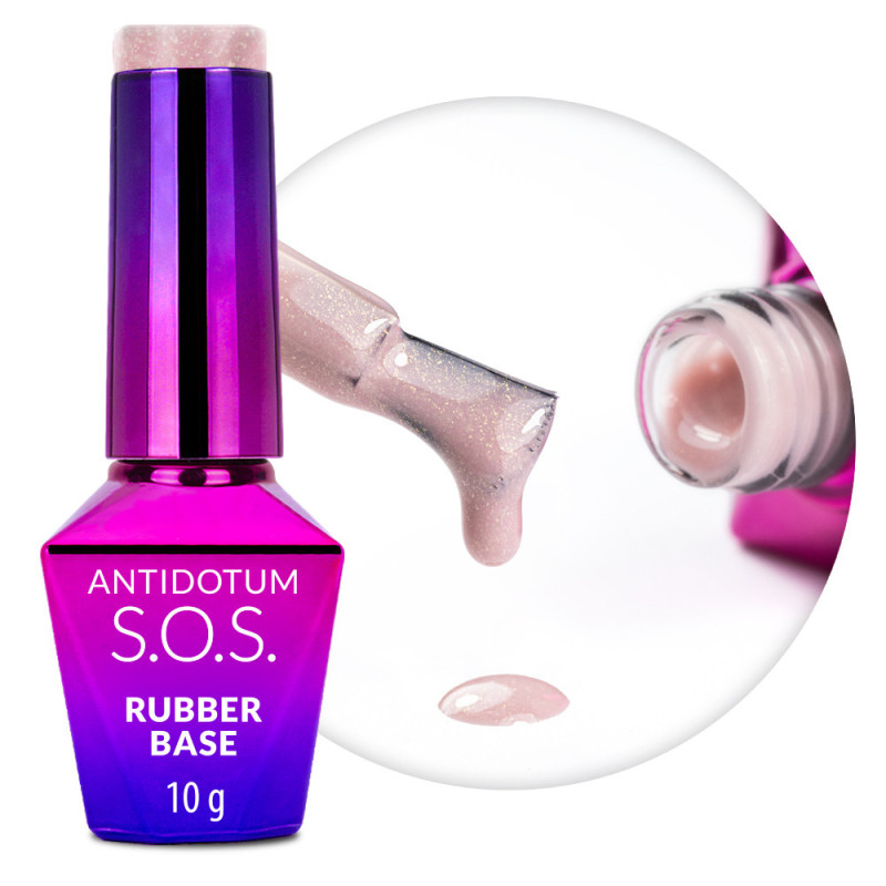 Каучуковая база для маникюра и педикюра S.O.S. Antidotum Molly Nails Endless Flame, 10 г