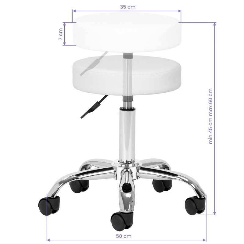 Cosmetic stool AM-310 white v