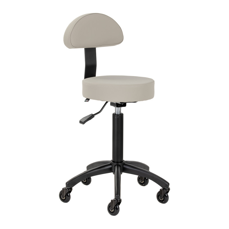 Gabbiano hairdressing stool D026 grey-beige