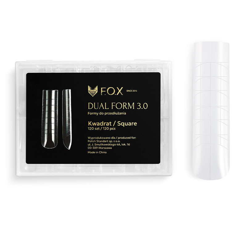 Верхние формы для наращивания Dual Form 3.0 - F.O.X - Square shape - 120 pcs