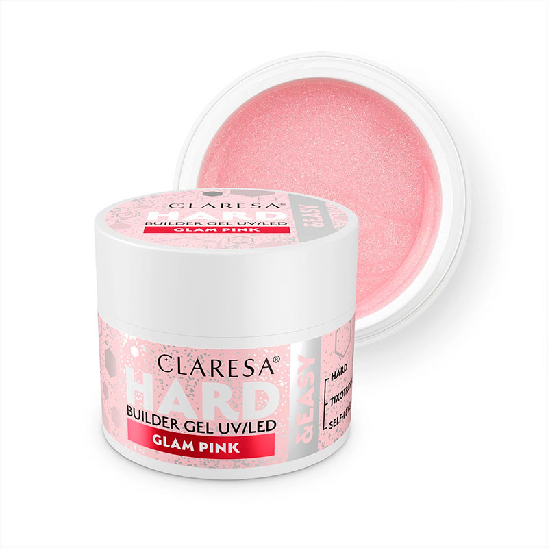 Rakennusgeeli Claresa HARD&EASY, Glam Pink - 45 g
