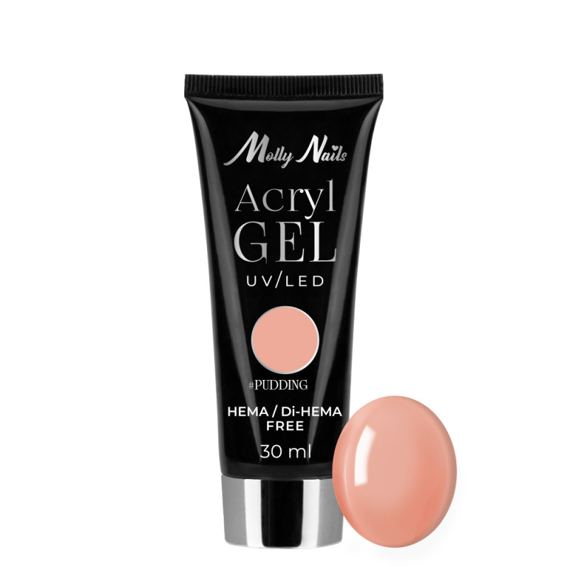 Акригель – Molly Nails HEMA/Di-HEMA Free - Pudding – 30 ml