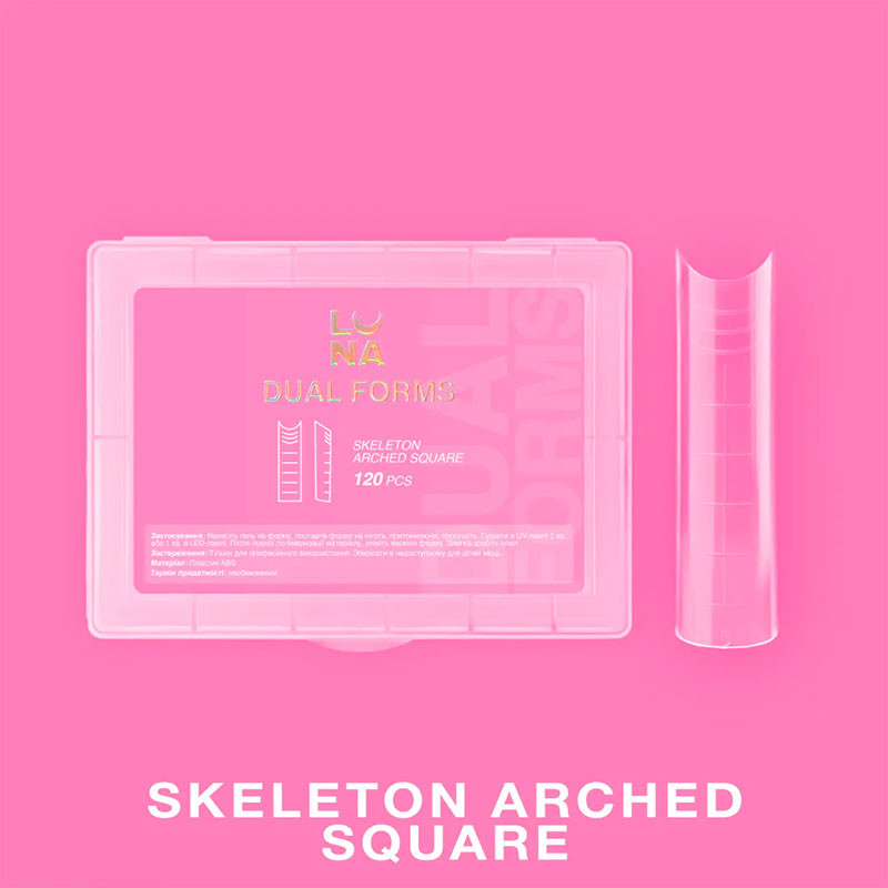 Yläsovitusmuodot Lunamoon DUAL FORMS Skeleton Arched Square, 120 kpl