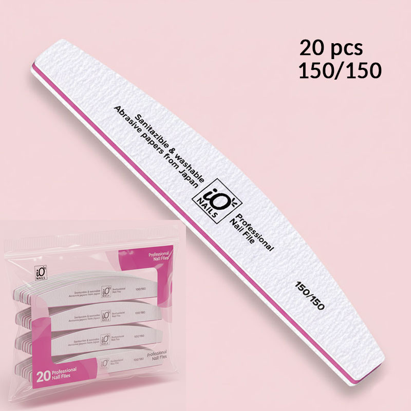 Пилка IO Nails 150/150, 20 шт (японская бумага, высокое качество)