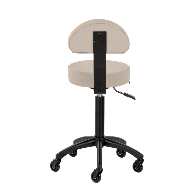 Gabbiano hairdressing stool D026 grey-beige
