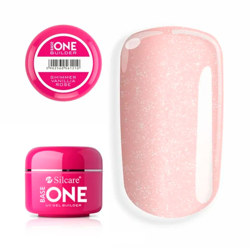 Base One Gel UV, Silcare - Shimmer Vanillia Rose - 50 g