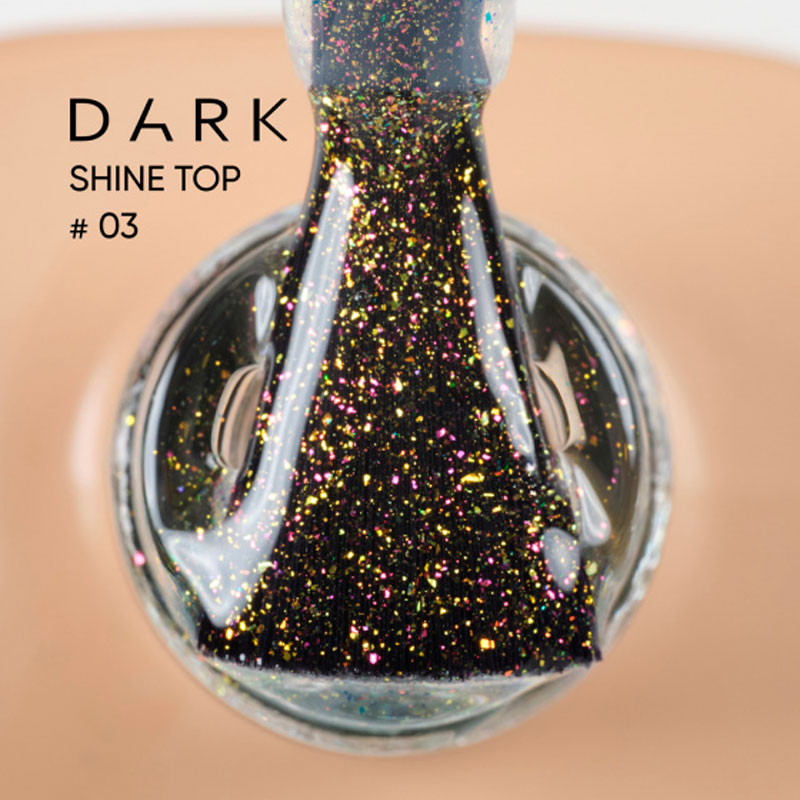 Pealislakk glitteriga ja UV-filtriga Dark – Shine 03, 10 ml