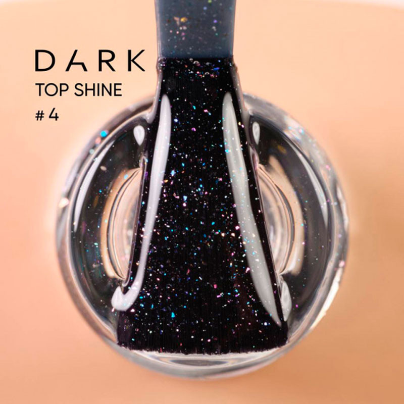 Top Coat with Glitter and UV Filter Dark – Shine 04, 10 ml