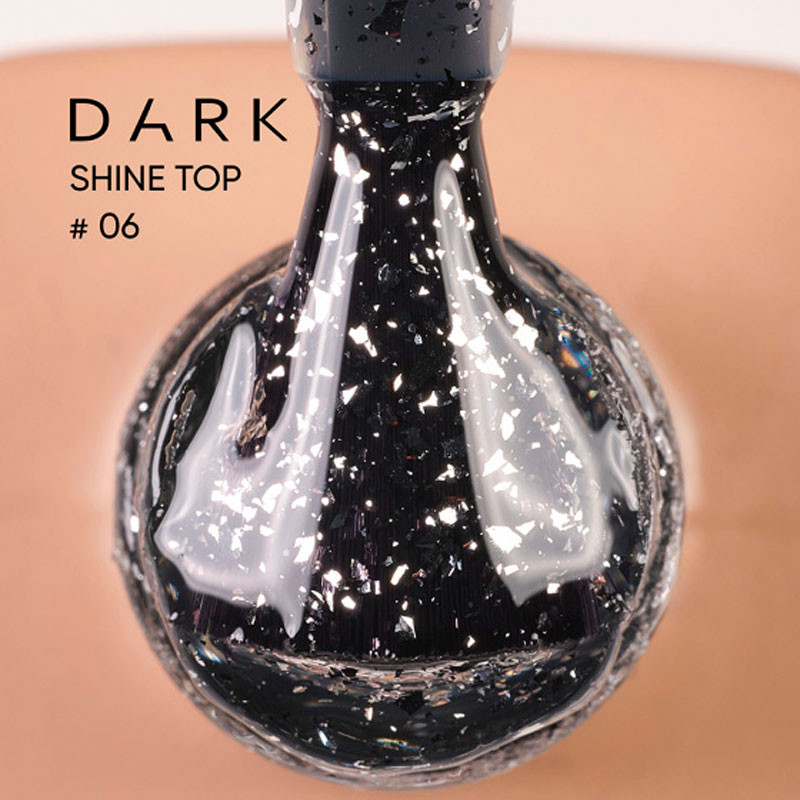 Top Coat with Glitter and UV Filter Dark – Shine 06, 10 ml