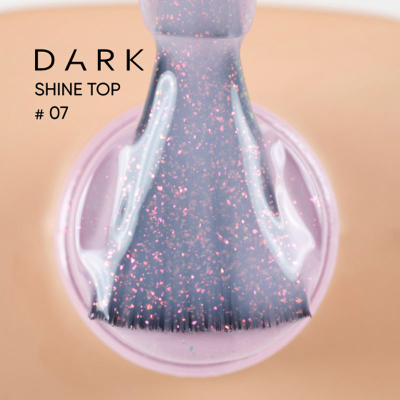 Pealislakk glitteriga ja UV-filtriga Dark – Shine 07, 10 ml