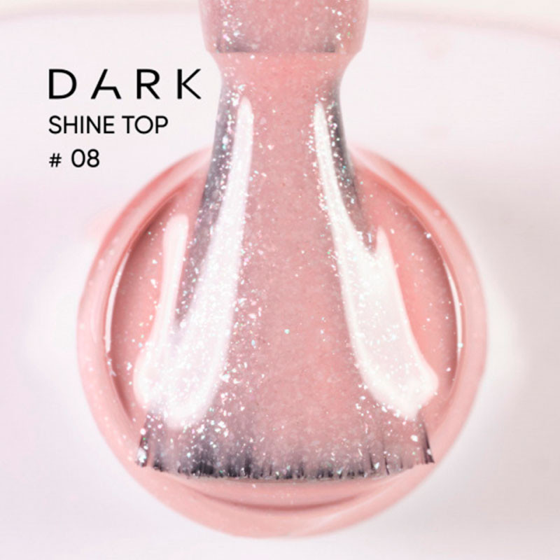 Top Coat with Glitter and UV Filter Dark – Shine 08, 10 ml