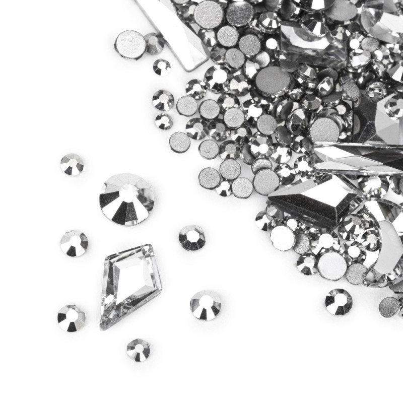 Rhinestones for Nail Art Molly Nails, Silver Mix - 150 pcs