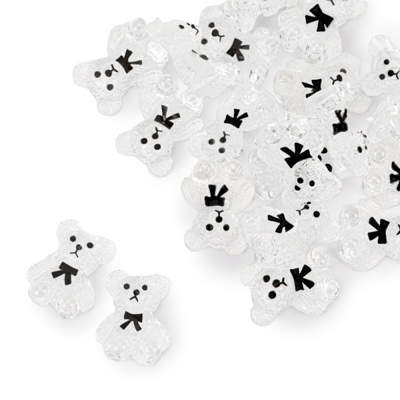 3D Küünekaunistused Läbipaistvad Karud Molly Nails – 20 tk
