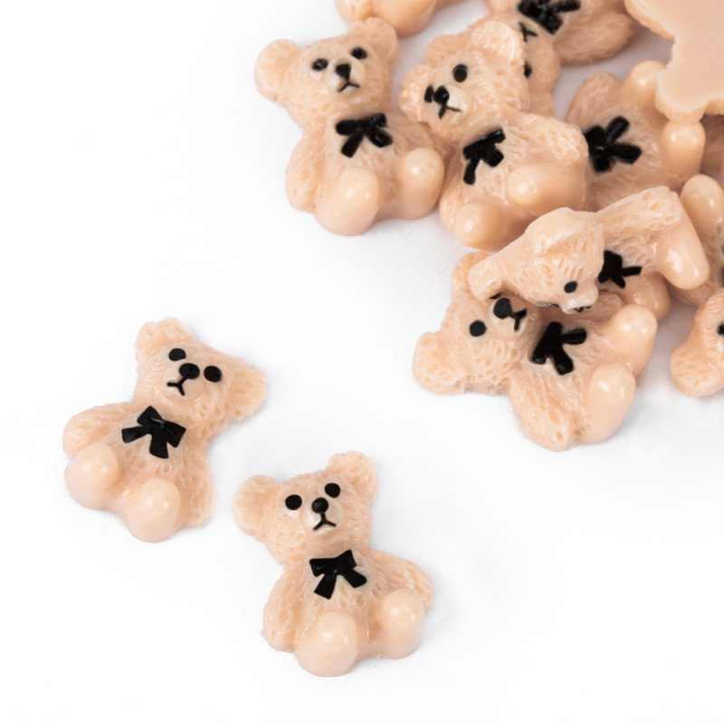 3D Nail Decorations Brown Bears Molly Nails – 20 pcs