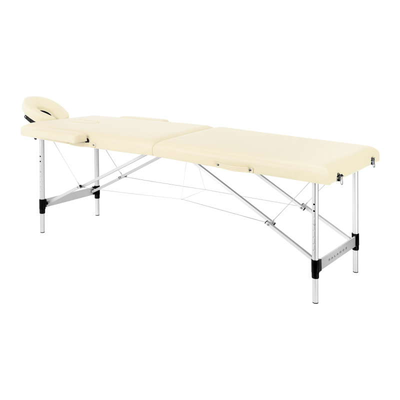 BALANCE aluminium folding massage table 2 segment cream