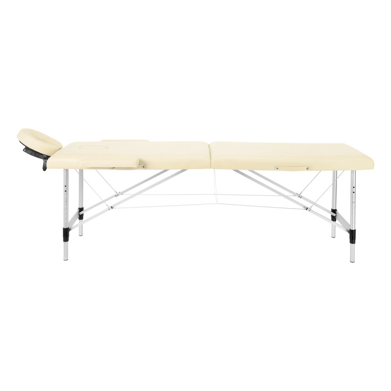 BALANCE aluminium folding massage table 2 segment cream