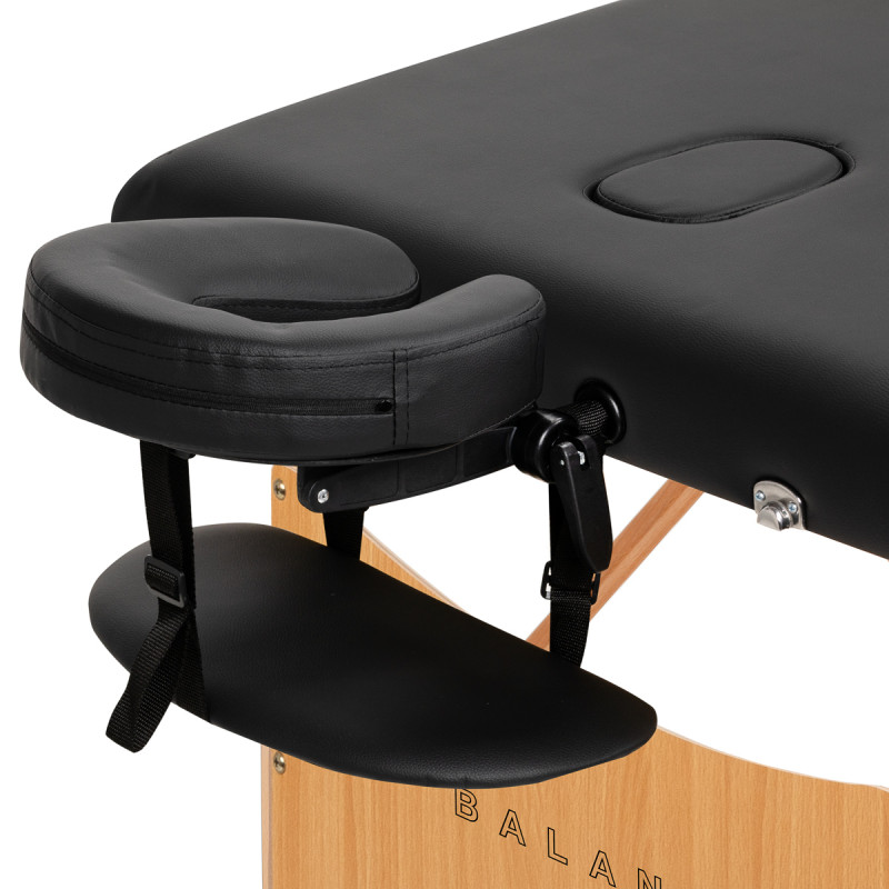 BALANCE wooden folding massage table 2 segment black