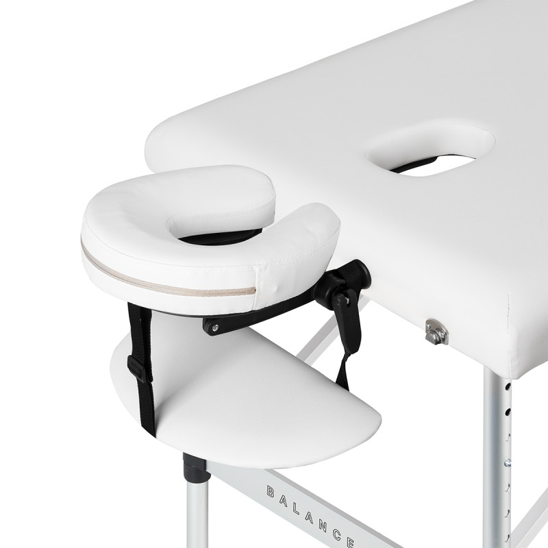 BALANCE aluminium folding massage table 3 segment white