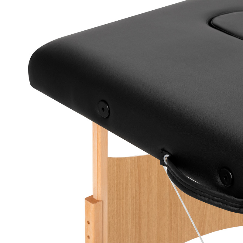 BALANCE wooden folding massage table 3 segment black