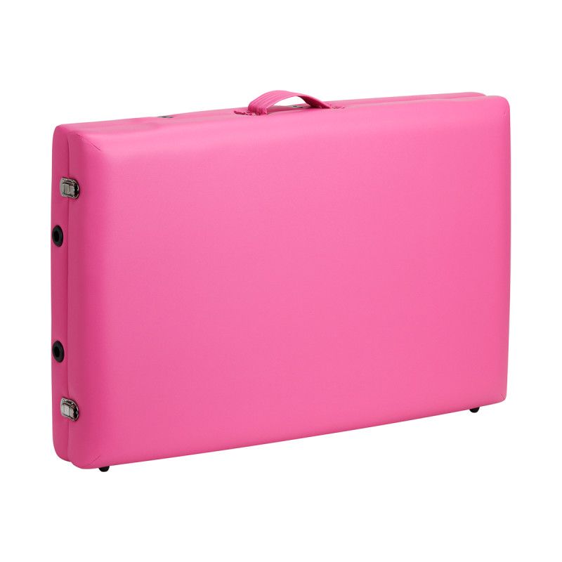 BALANCE wooden folding massage table 2 segment pink and black