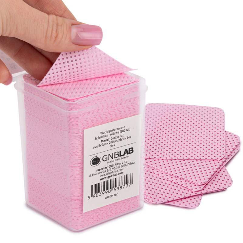 Lint-Free Nail Wipes – MollyLac – Pink, 5×5 cm, 200 pcs