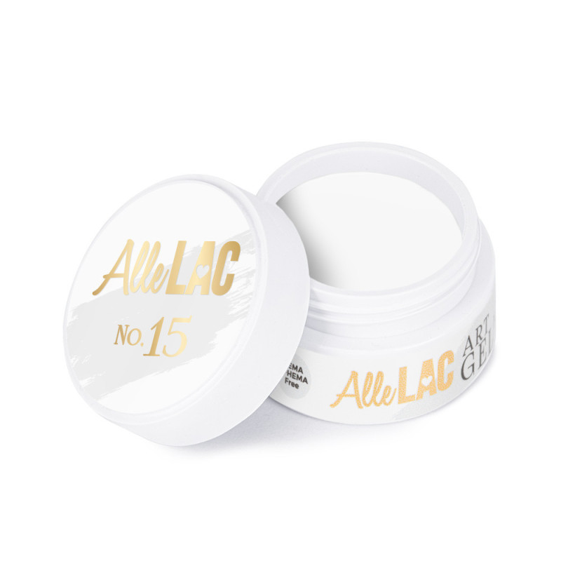 Гель-краска Art Gel AlleLac HEMA/Di-HEMA Free, белая Nr 15 – 5 г