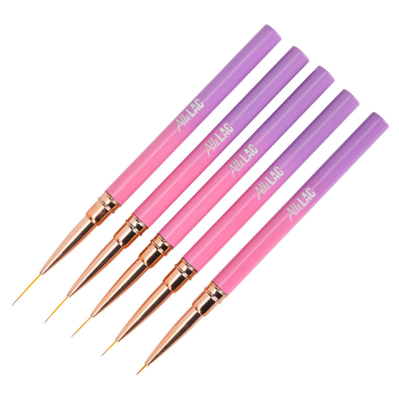 Küünekunstipintslite komplekt – AlleLac Ombre Nr 1 – 5 tk