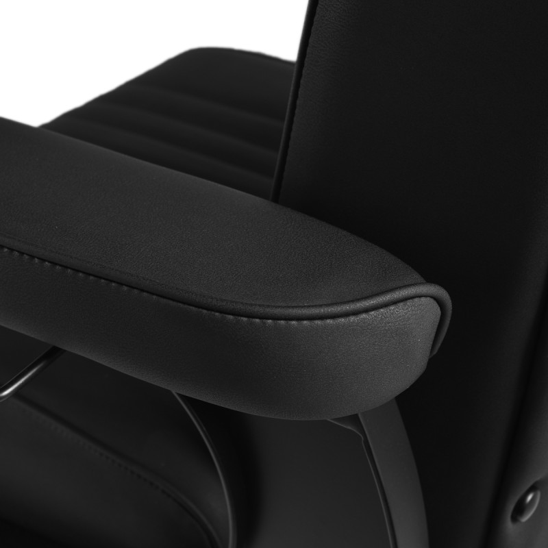 Gabbiano Visionerio barber chair black with black frame