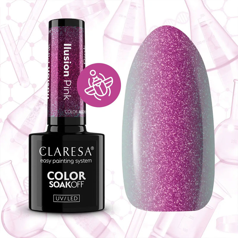 Цветной гель-лак - Claresa - ILUSION PINK, 5 ml
