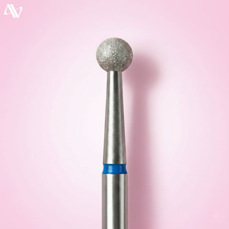 Diamond drill bits for manicure "Ball" – Avelia – Blue (Soft) – 4.0*3.8 mm