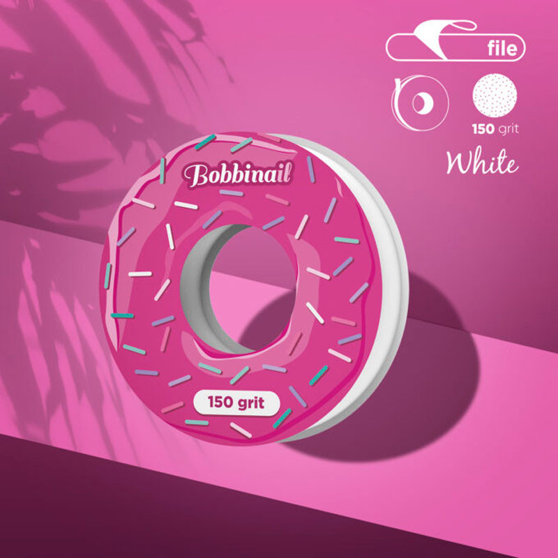 Запасной блок файл-ленты белый Bobbinail STALEKS PRO EXPERT - 150 грит - 7 м - для пластиковой катушки