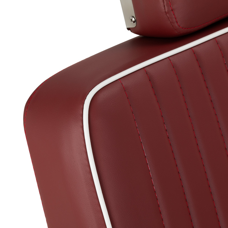 Gabbiano Visionerio barber chair red chrome frame