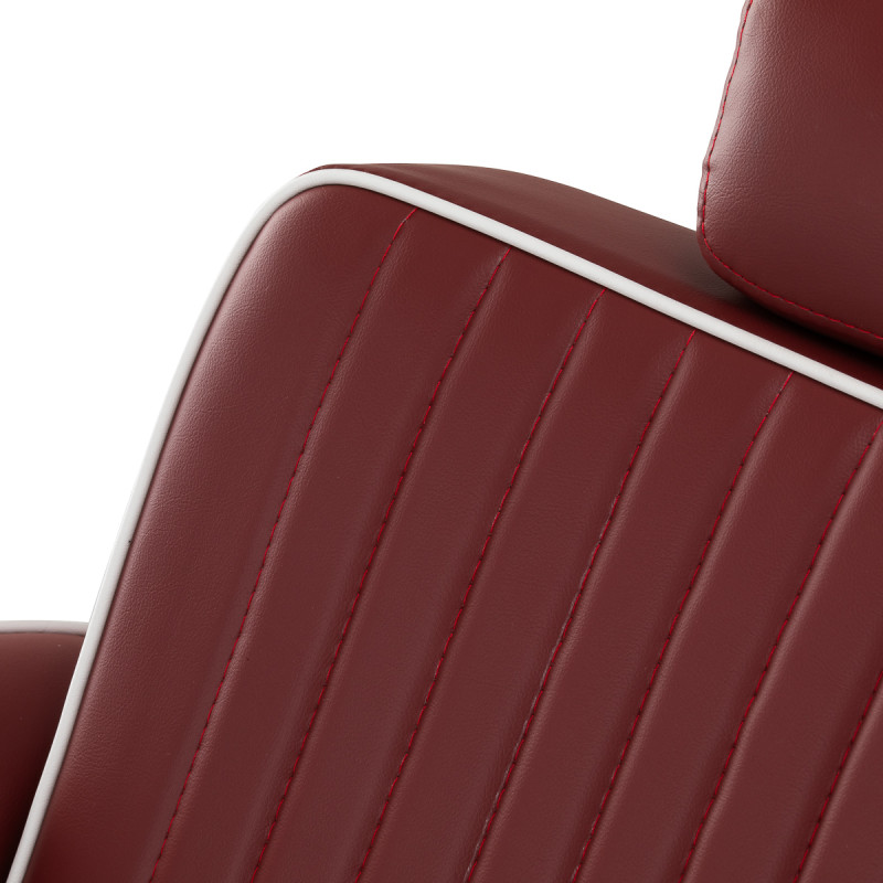 Gabbiano Visionerio barber chair red chrome frame