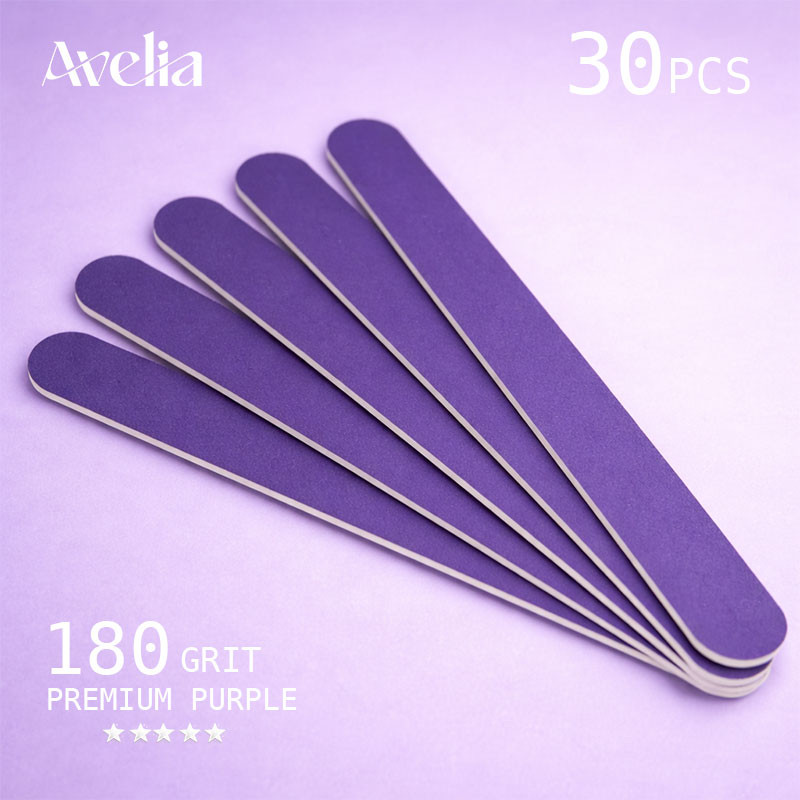 Replacement Nail Files on Soft Base – Avelia Purple Master Series 20 – 180 Grit (30 pcs)