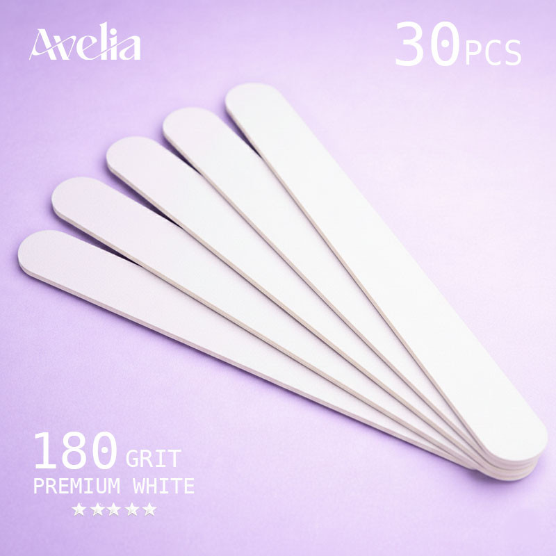 Replacement Nail Files on Soft Base – Avelia White Master Series 20 – 180 Grit (30 pcs)