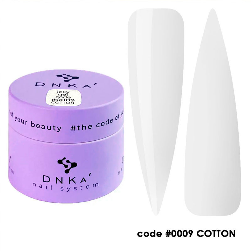 Гель-желе для наращивания ногтей DNKa No. 0009 Cotton - 15 мл