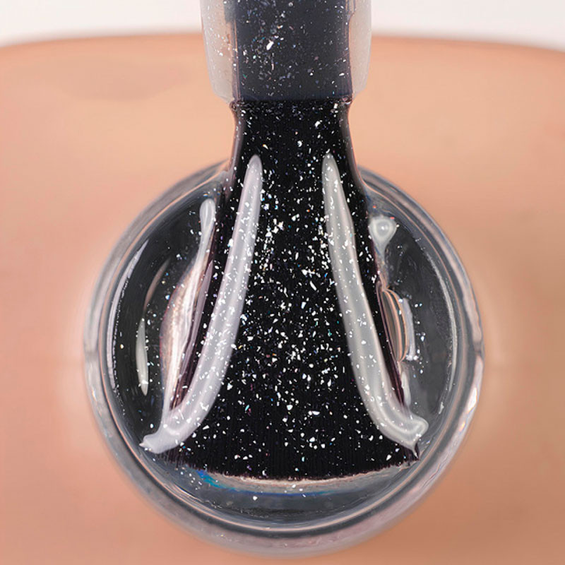 Pealislakk glitteriga ja UV-filtriga Dark – Silver, 10 ml