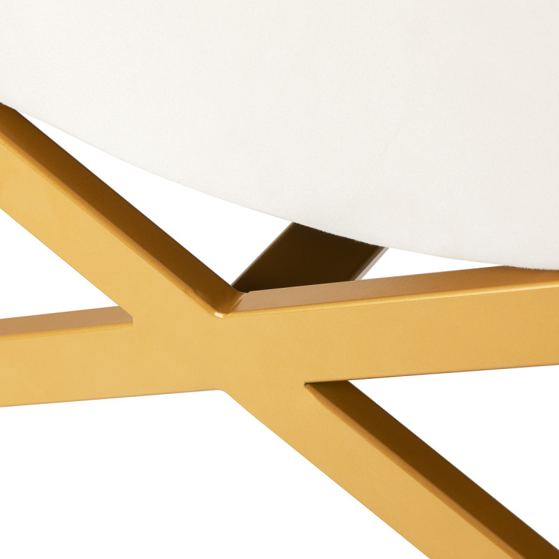 Sillon Umbra white eyelash treatment chair with gold base