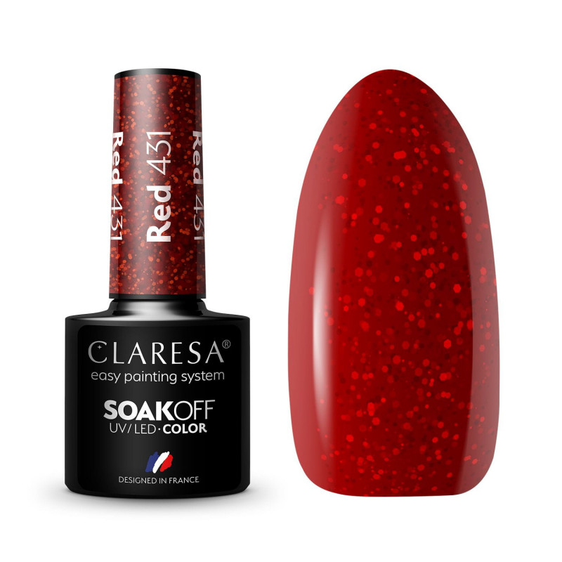 Color Gel Polish - Claresa - RED № 431, 5 ml