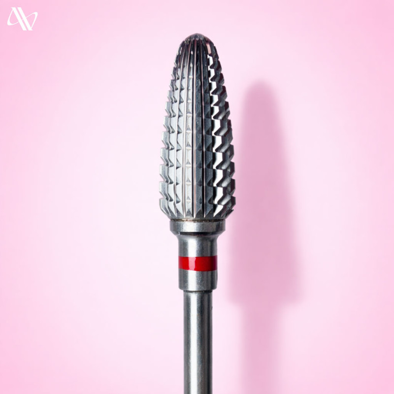 Carbide bit Avelia “Corn” – red, Ø6 mm / 14,5 mm