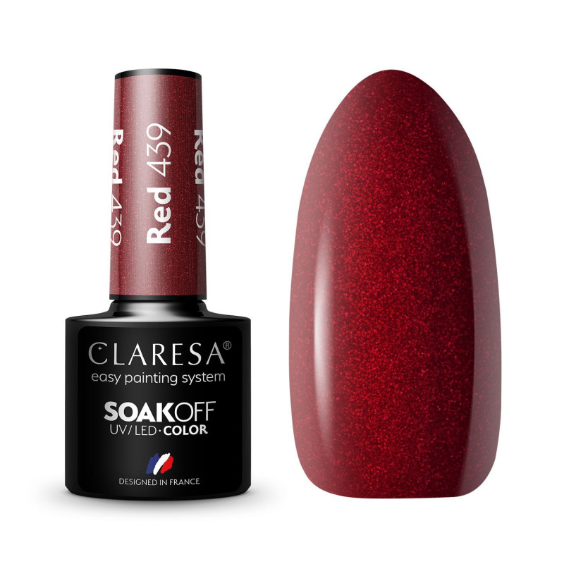 Color Gel Polish - Claresa - RED № 439, 5 ml