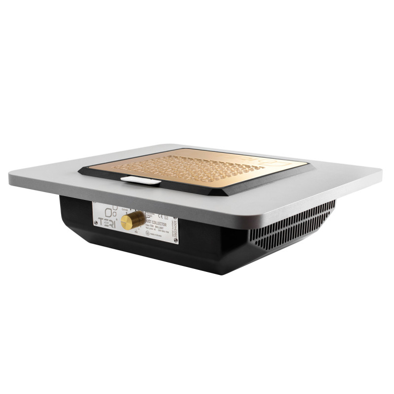 Built-in Nail Dust Collector Teri Brilliant Black (Golden Mesh)