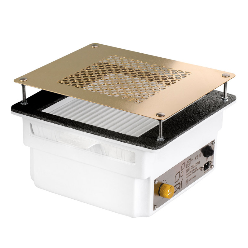 Built-in Nail Dust Collector Teri Turbo White (Golden Mesh)
