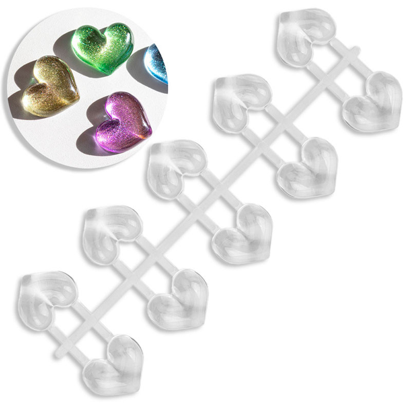 3D display color swatch palette – heart shape – for color presentation – 120 pcs