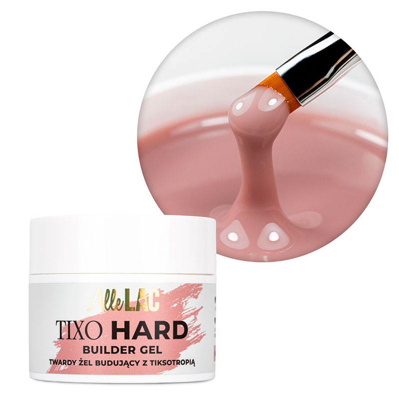 Builder gel with thixotropy AlleLac Tixo Hard Builder Gel Natural Nude 45 g