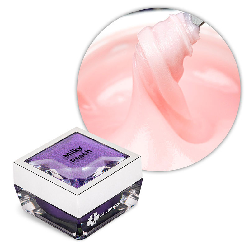 Builder acrylgel Allepaznokcie HEMA/Di-HEMA Free Milky Peach 15 g