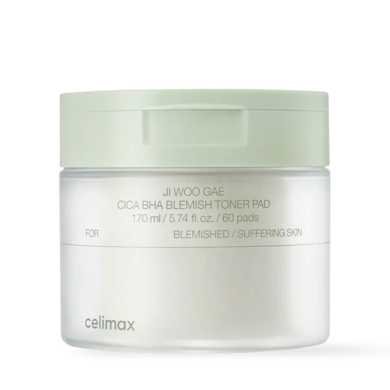 Пилинг-пэды от воспалений Celimax Ji Woo Gae Cica BHA Blemish Toner Pad, 60 pads (170 ml)