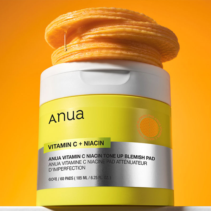 Blemish Pad Vitamin C+ Niacin Tone Up Anua, 185ml x 60pcs
