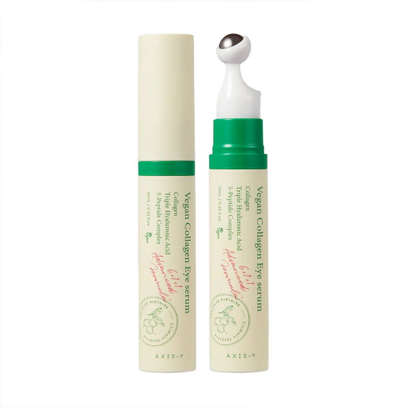 Пептидная сыворотка для век с массажным аппликатором Vegan Collagen Eye Serum AXIS-Y, 10ml